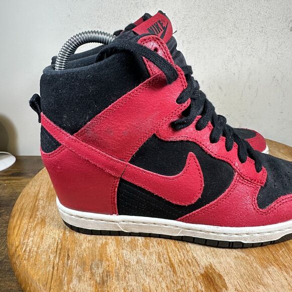 Nike Dunk Sky Hi Hidden Wedge University Red 528899-016 Shoes Womens Size 7.5‎ - Picture 2 of 9